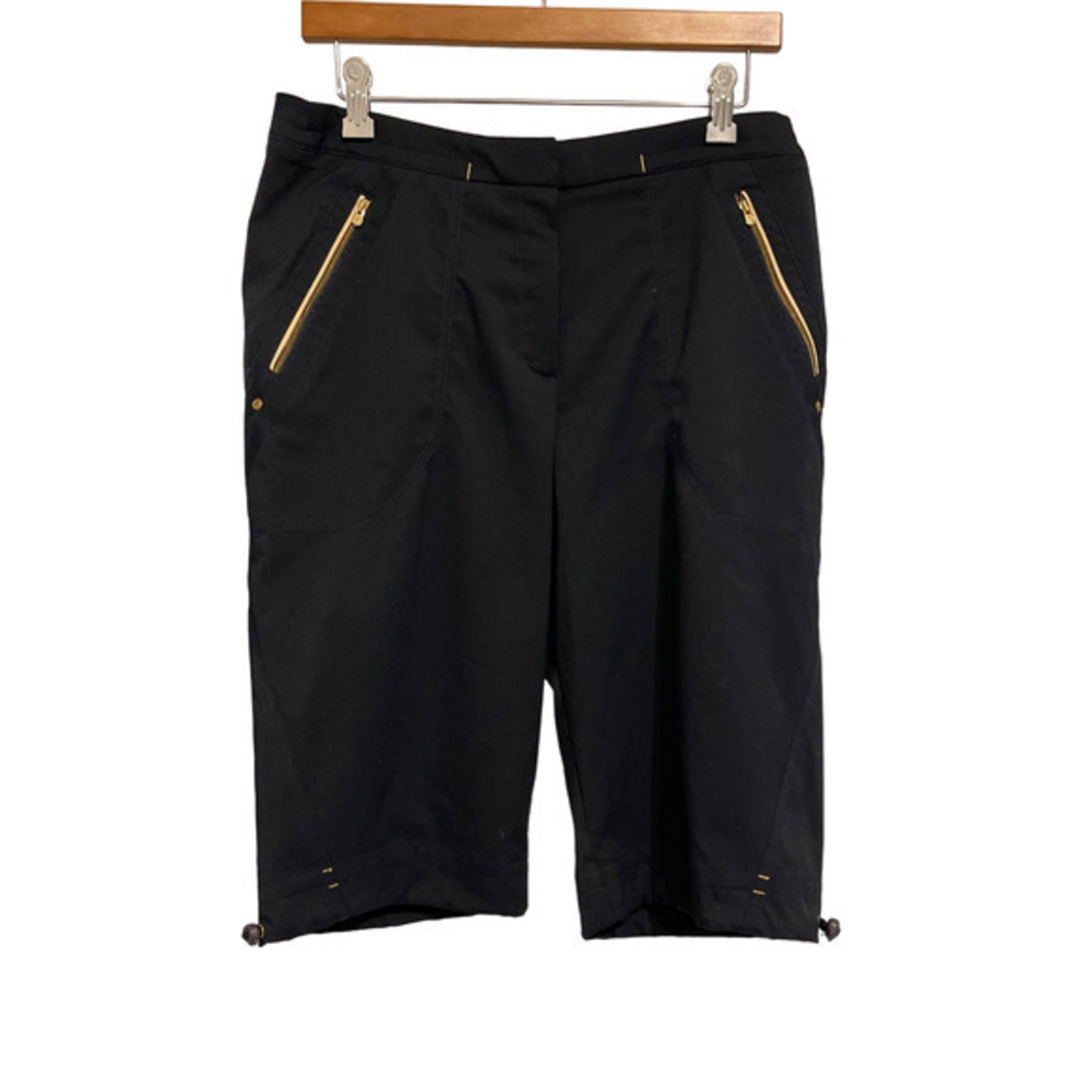 Tail Tech Golf Short Black with‎ Gold Zipper Pockets Size 10 Pre-Owned